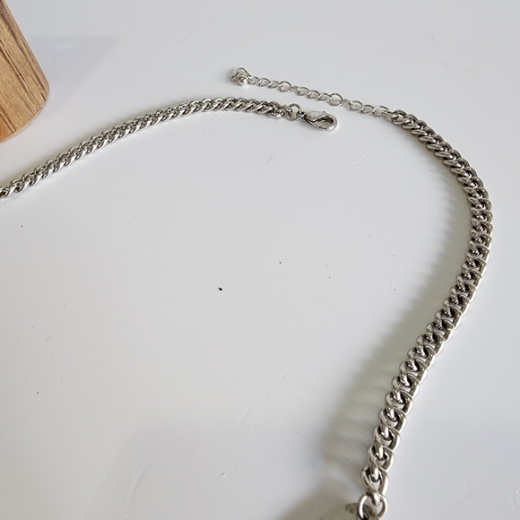 NEW Boho Western Turquoise Abstract Metal Statement Necklace - Picture 8 of 8